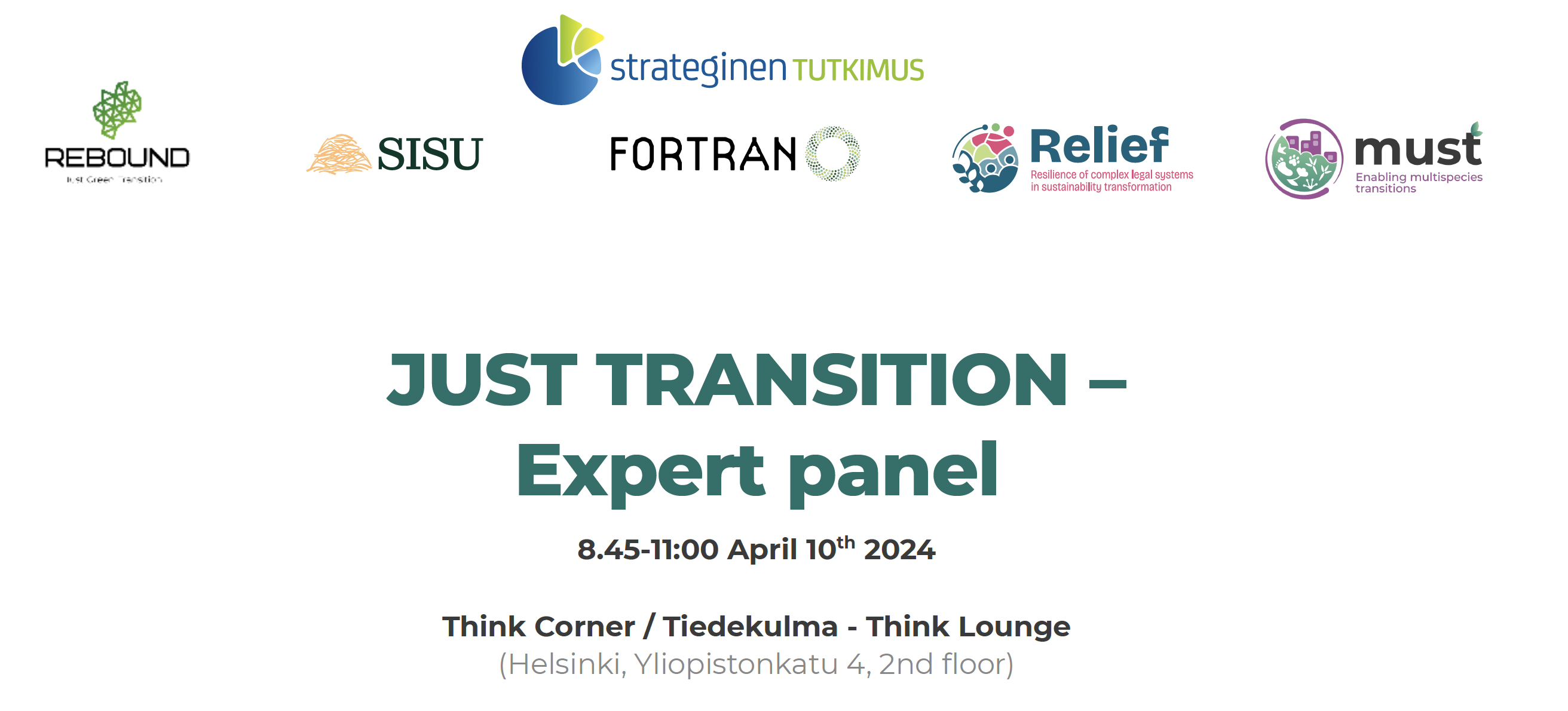 Just Transition – Expert panel tapahtuman kutsu